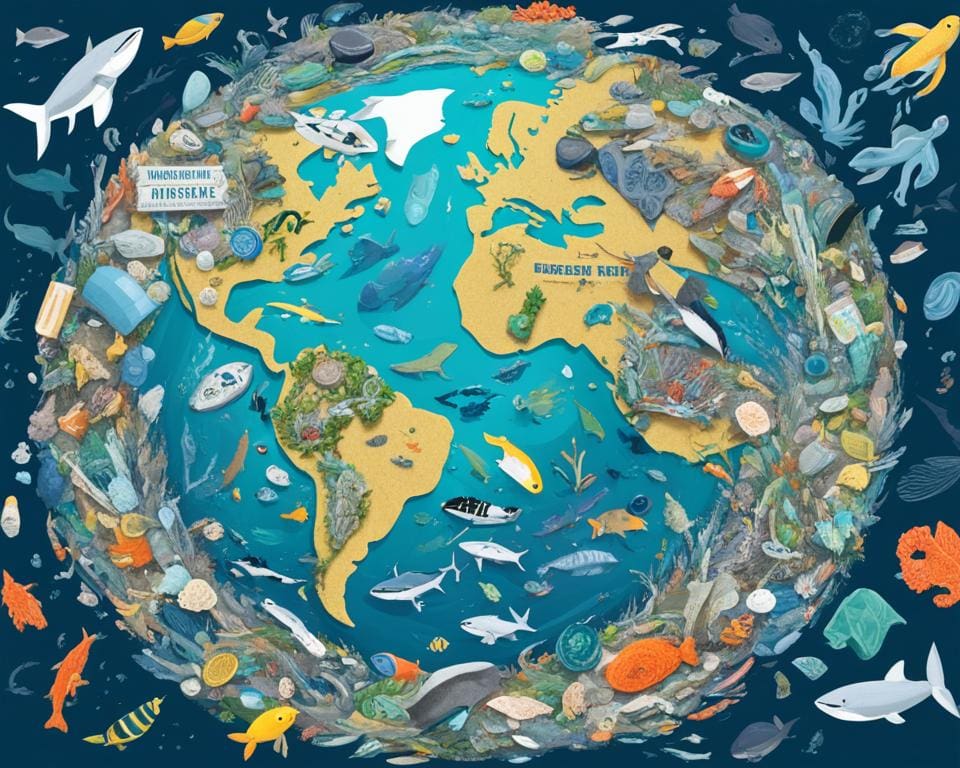 Plastikstrudel im Ozean