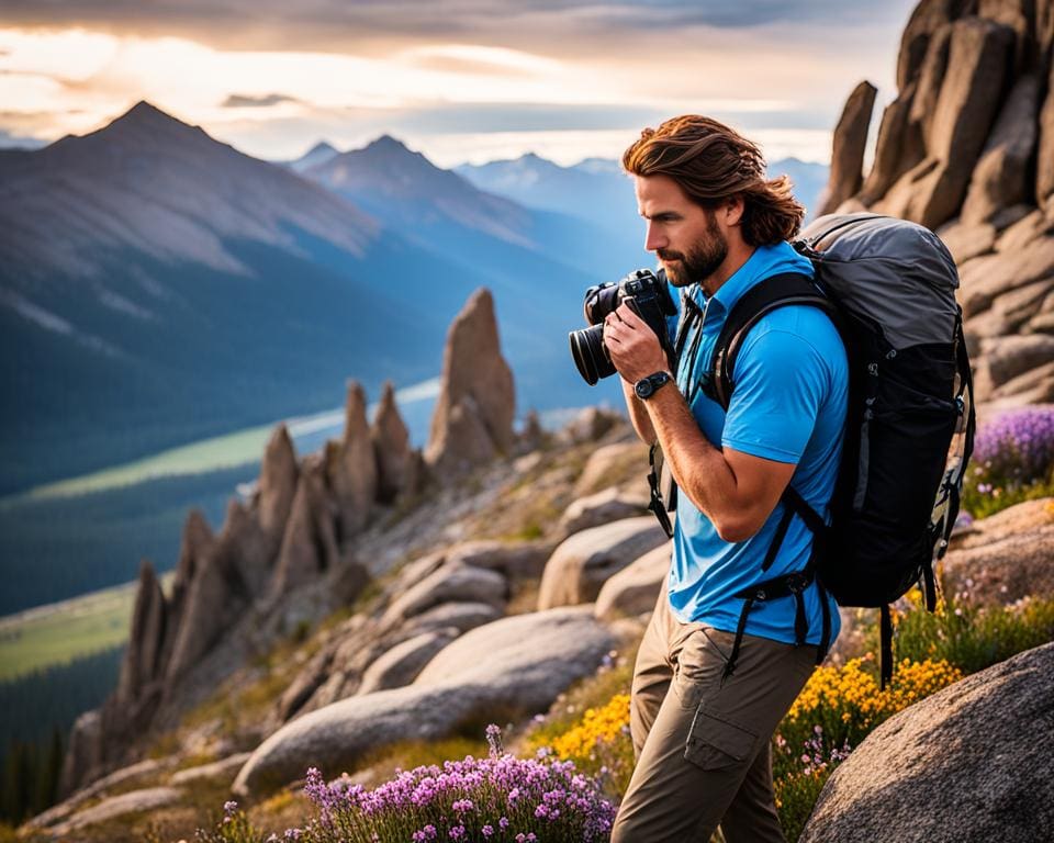 professioneller Fotograf beim Fotografieren