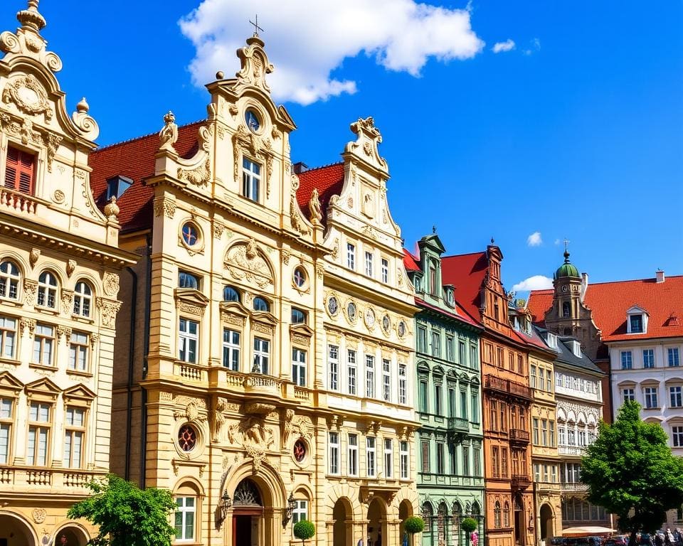 Barocke Fassaden in Prag, Tschechien