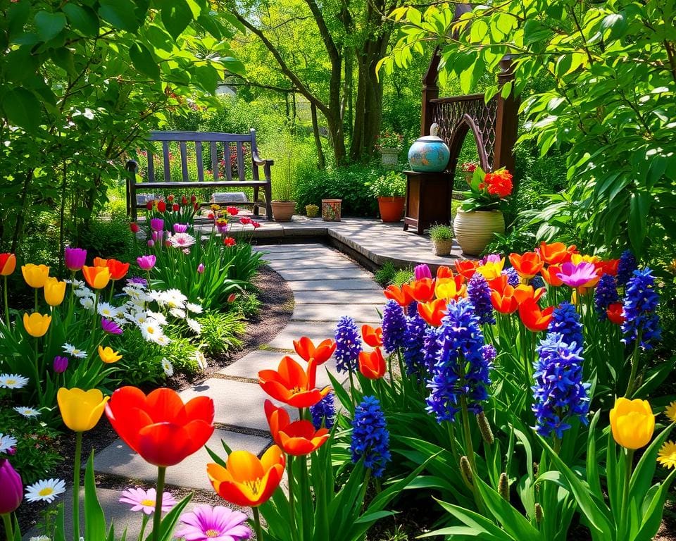 Frühlingsblumen im Garten gestalten