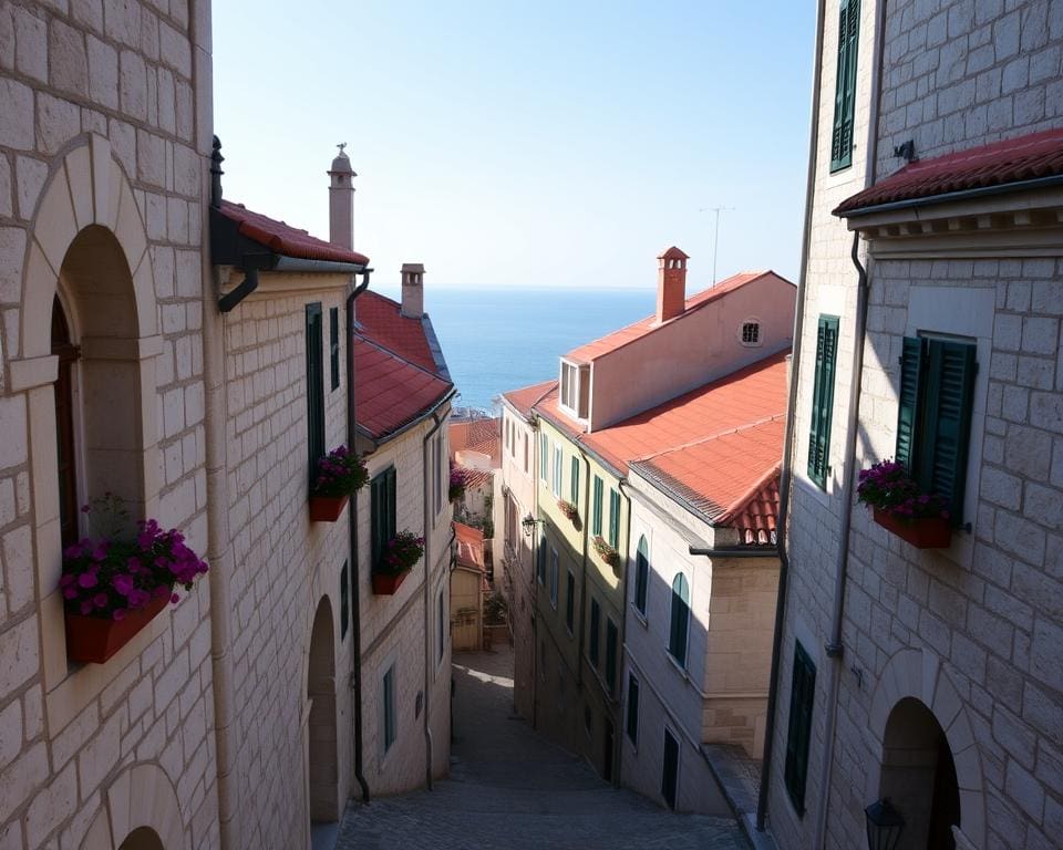 Historische Gassen in Dubrovnik, Kroatien