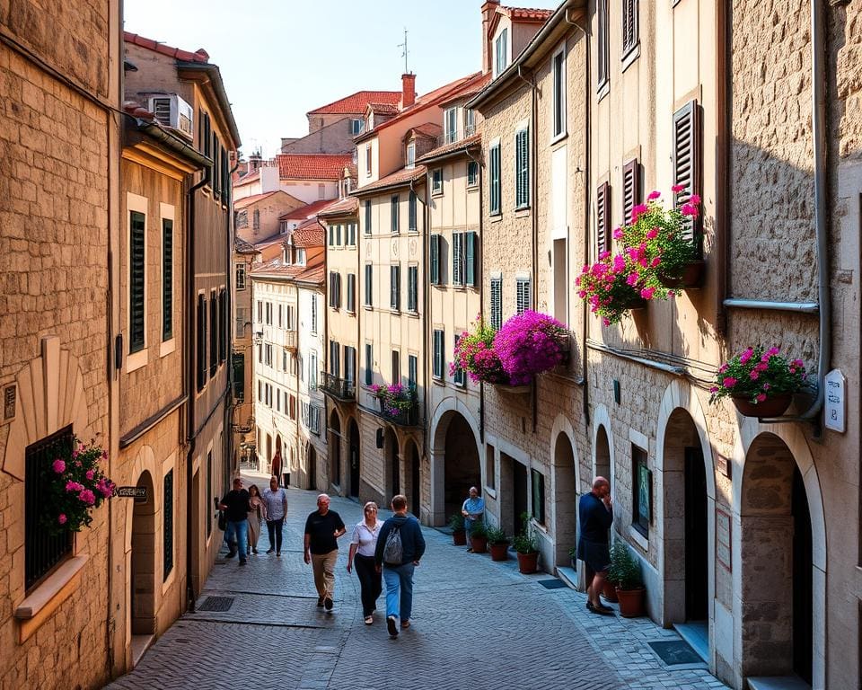 Historische Gassen in Dubrovnik, Kroatien