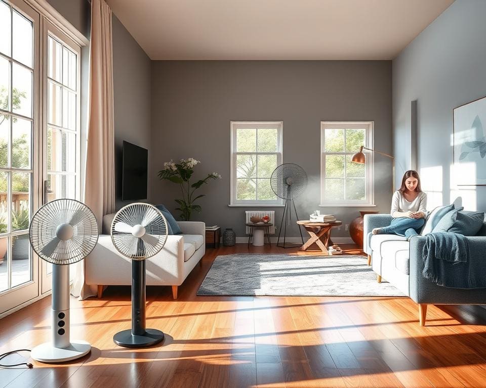 Kabellose Ventilatoren für kühle Luft überall im Haus