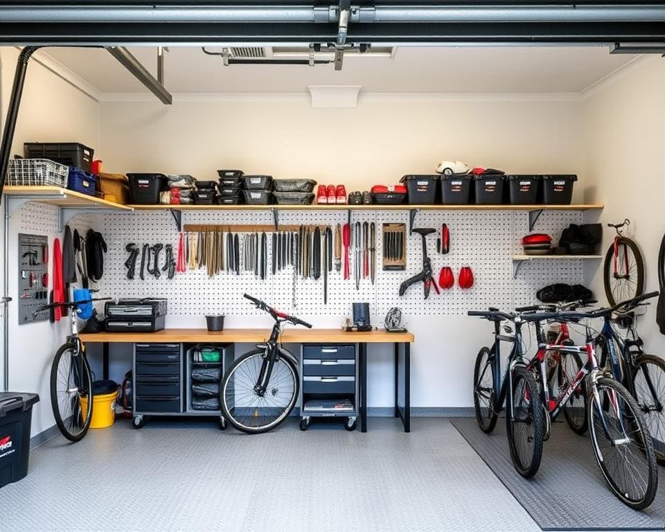 Praktische Aufbewahrungslösungen für die Garage