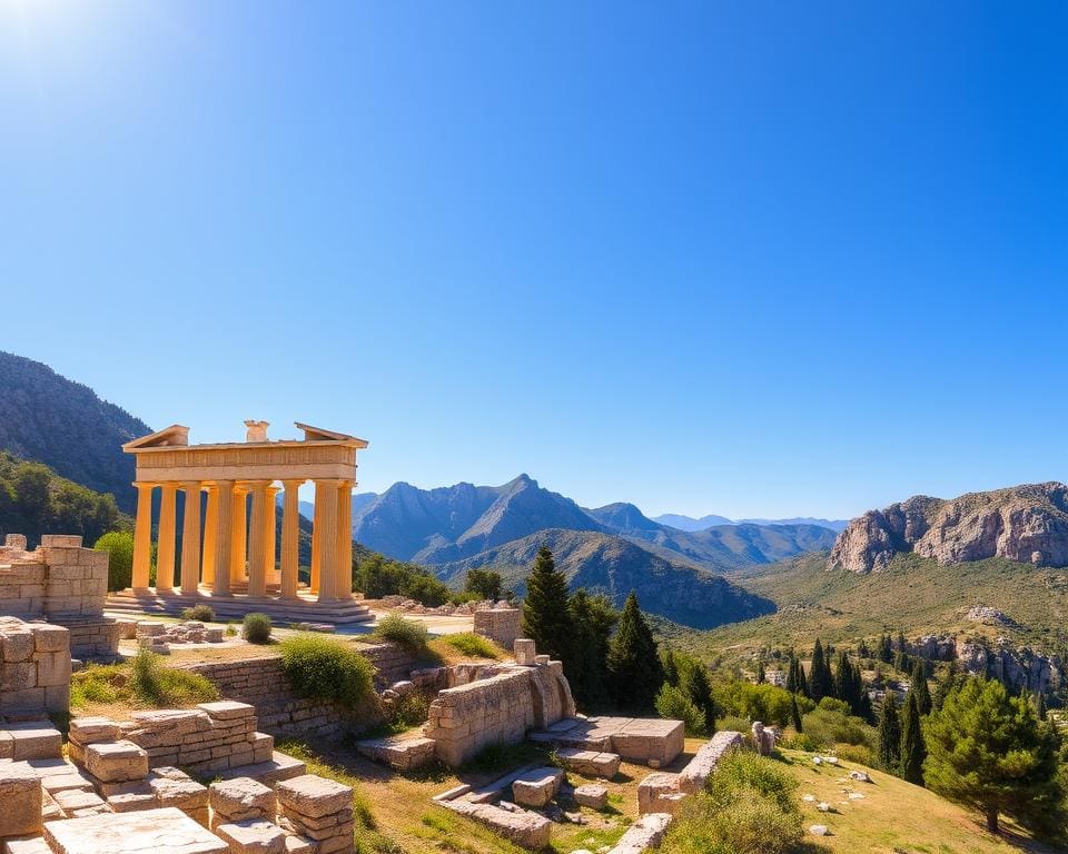 Archäologische Stätten in Delphi, Griechenland