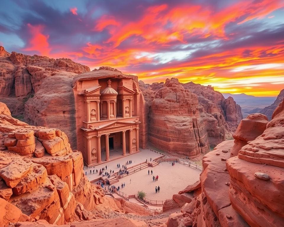 Archäologische Wunder in Petra, Jordanien