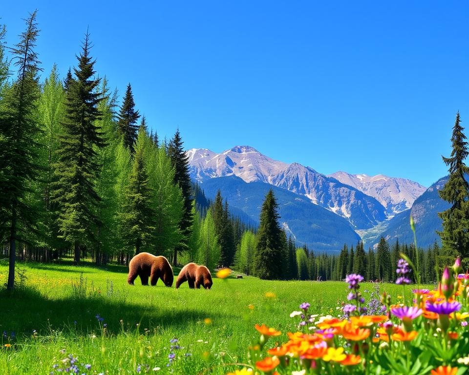 Bärenbeobachtung in Banff, Alberta