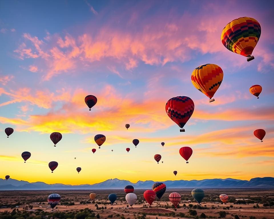 Heißluftballonfahrten über Albuquerque, New Mexico