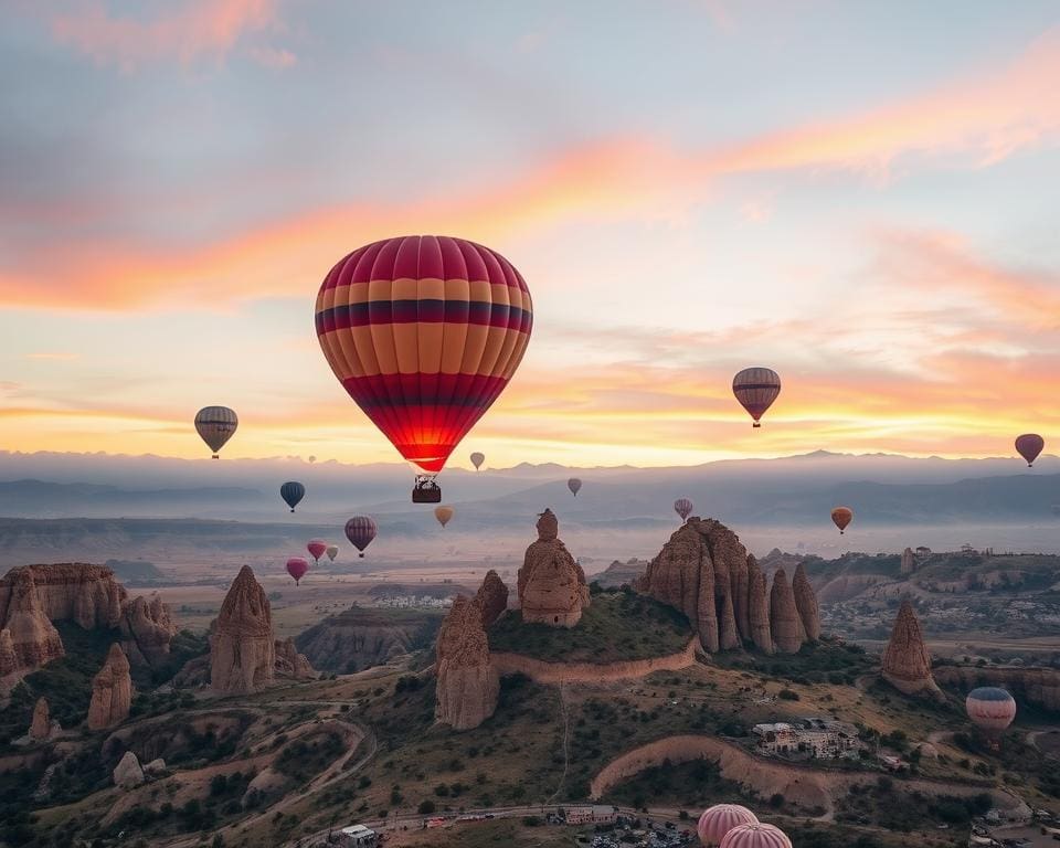 Heißluftballonfahrten über Cappadocia, Türkei