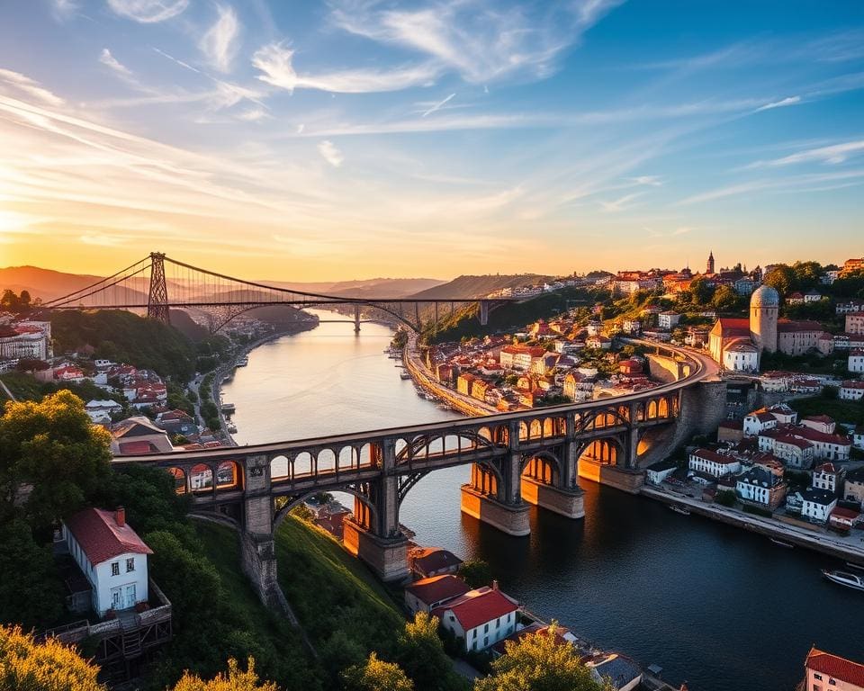 Historische Brücken in Porto, Portugal