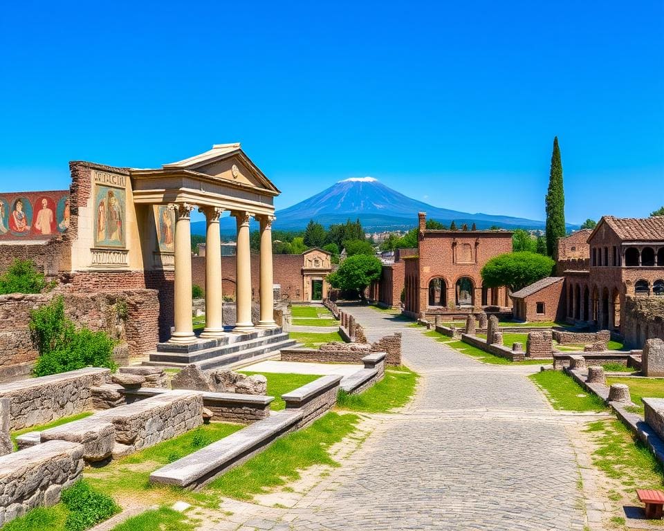 Historische Ruinen in Pompeji, Italien