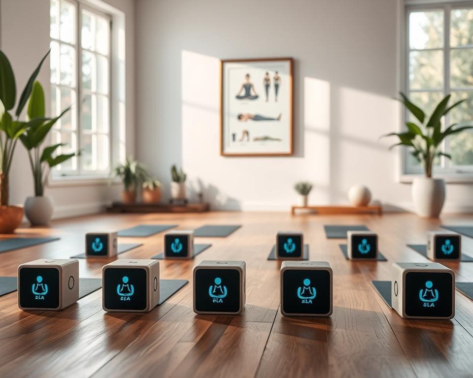 Intelligente Yogablöcke mit Übungsanleitung