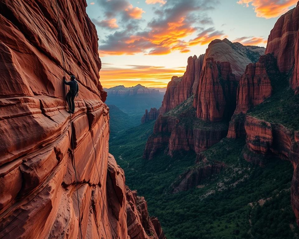 Klettern im Zion-Nationalpark, Utah