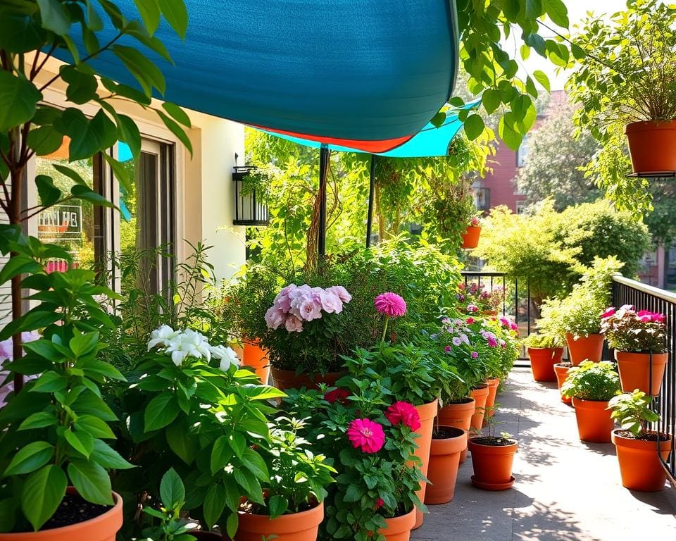 Sonnenschutz für Balkonpflanzen