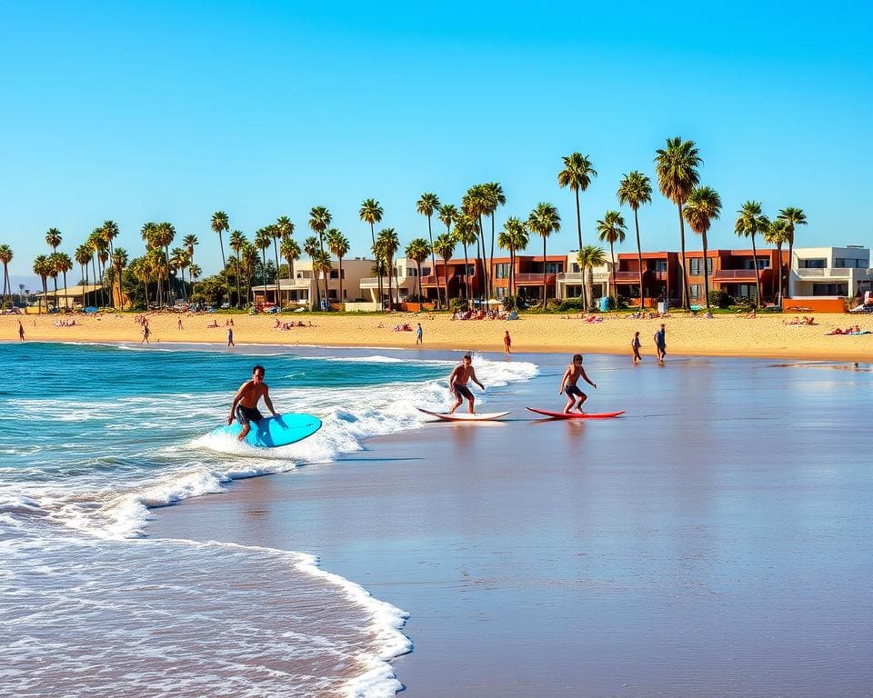 Surfen lernen in Huntington Beach, Kalifornien