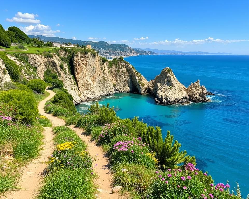 Küstenwege in Nizza beim Wandern