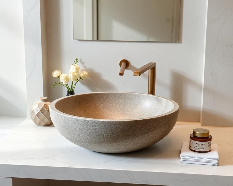 Design-Waschbecken aus Stein für das Badezimmer