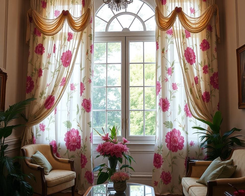 Die schönsten Gardinen mit Blumenmuster