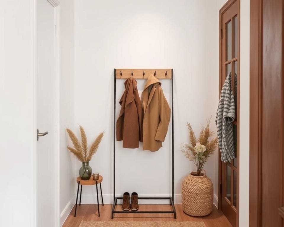 Minimalistische Garderobenständer für kleine Räume