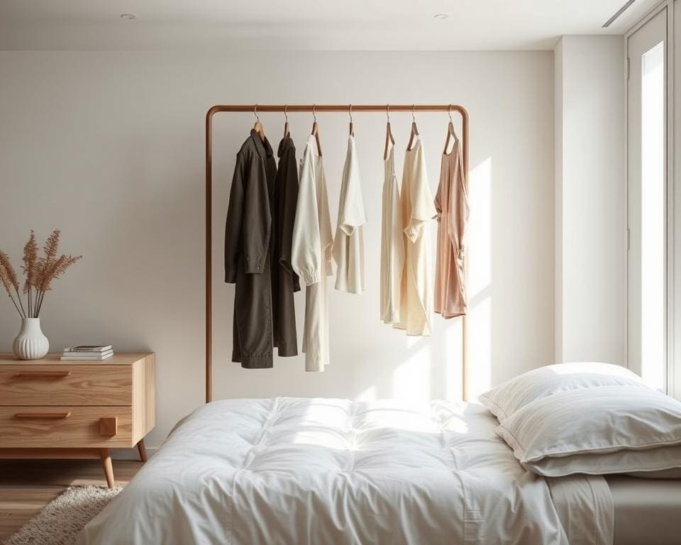 Minimalistische Kleiderständer für das Schlafzimmer
