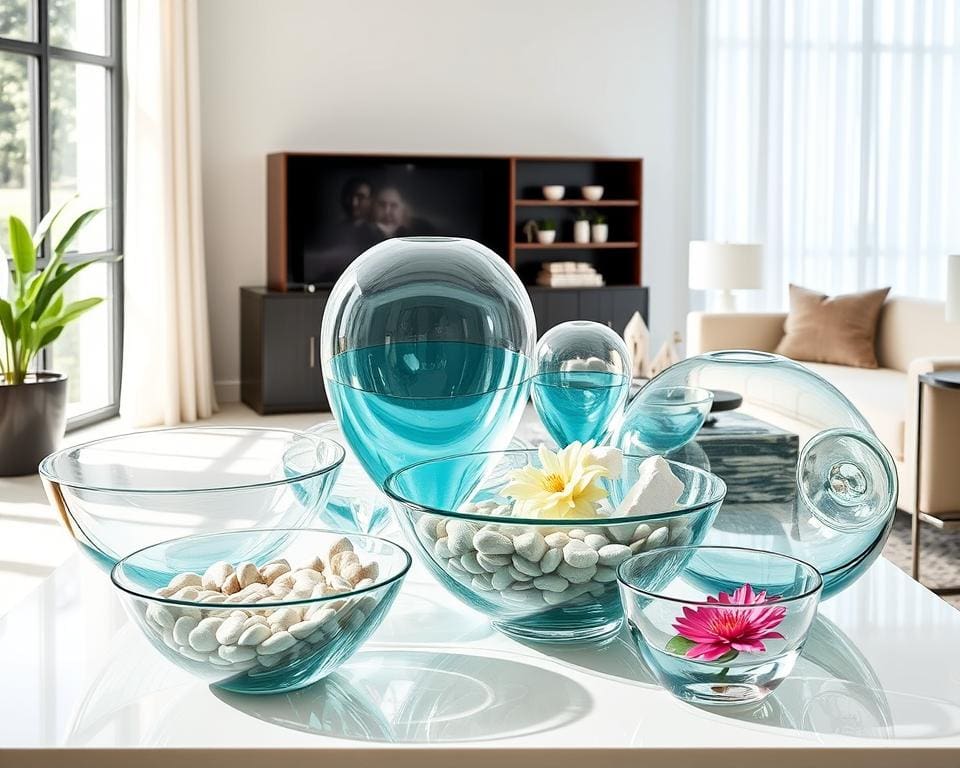 Moderne Glas-Schalen für jeden Raum