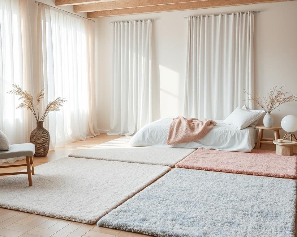 Teppiche in sanften Farben für Schlafzimmer