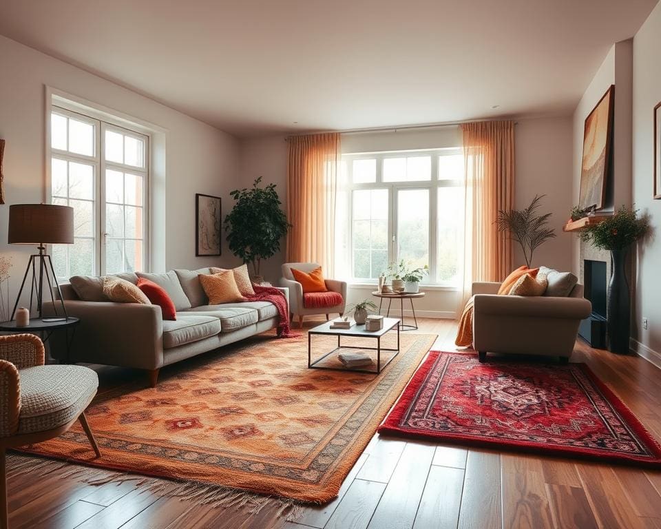 Teppiche in warmen Farben für gemütliche Wohnräume