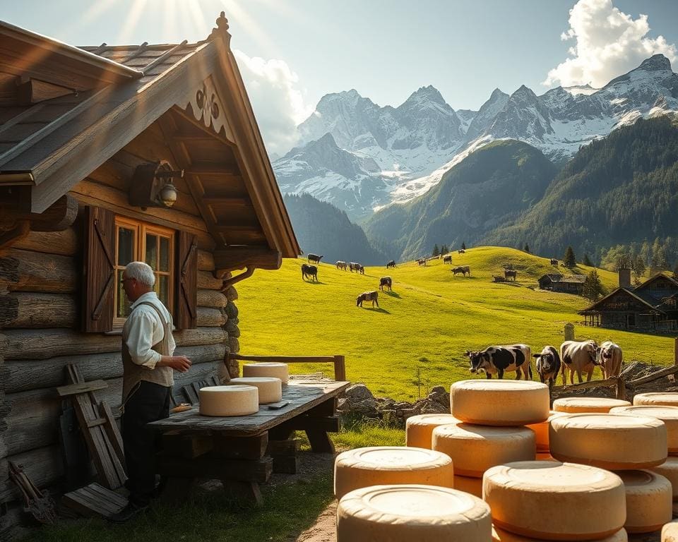 Käseherstellung auf der Alp