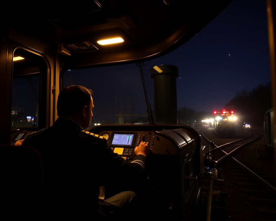 Was macht ein Lokführer bei Nachtfahrten?