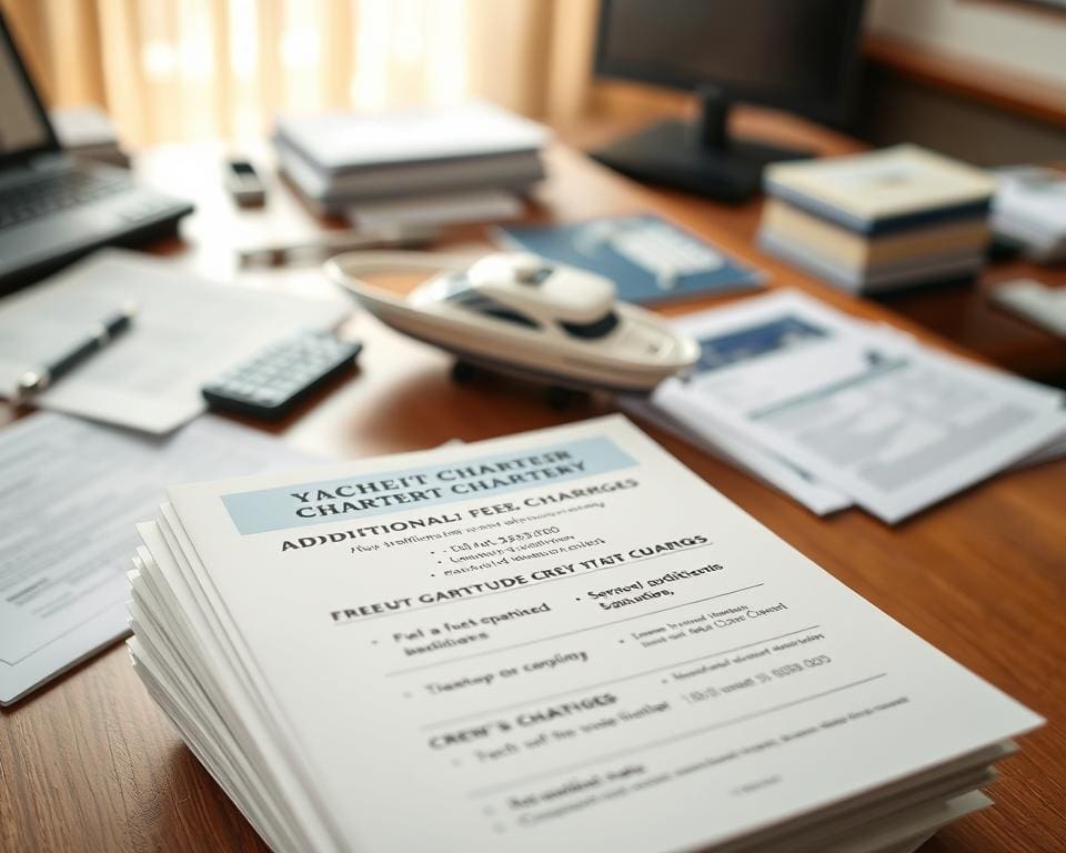 Zusätzliche Gebühren beim Yachtcharter