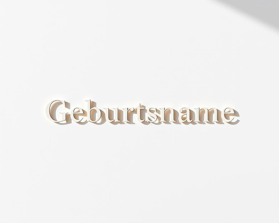 Was ist der Geburtsname?