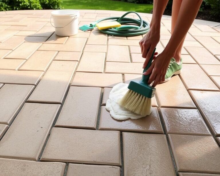 Wie reinigst du Betonplatten ohne Schaeden?