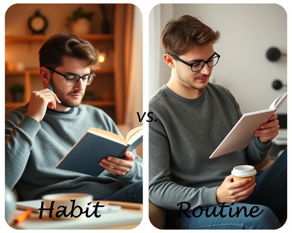 Was ist der Unterschied zwischen Gewohnheit und Routine?