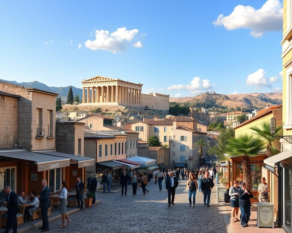 Was prägt das historische Zentrum von Athen?
