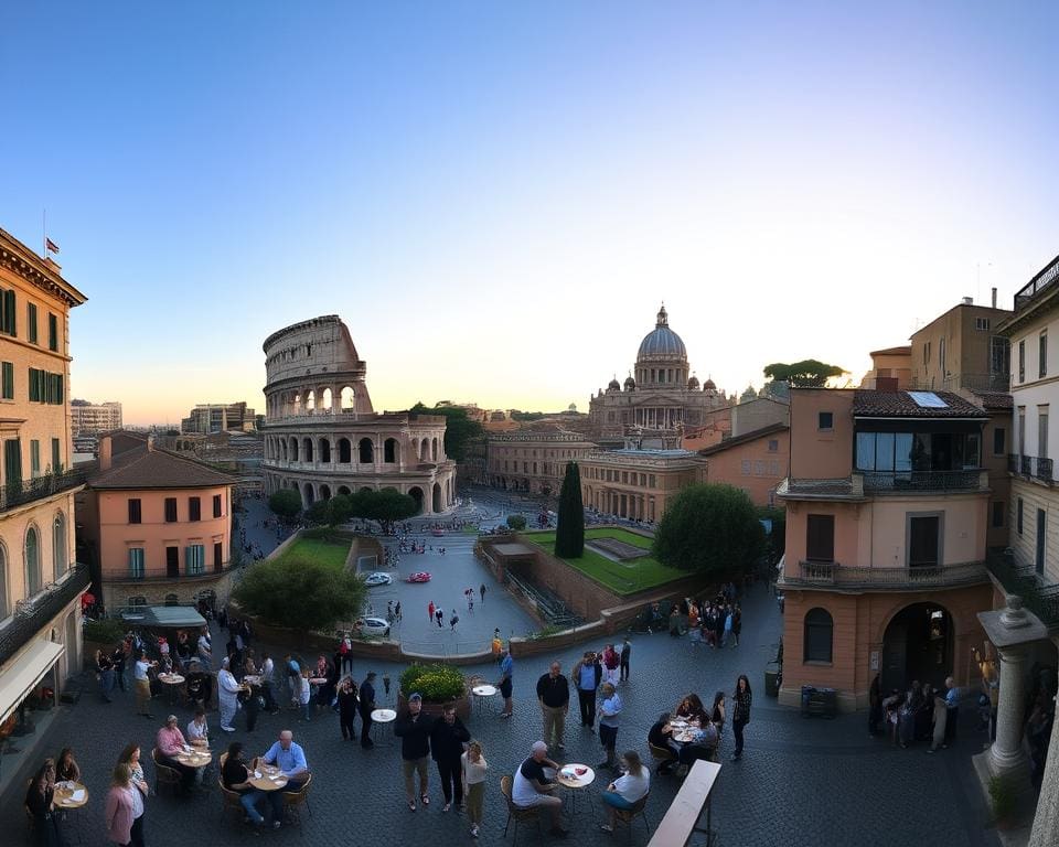 Welche Orte prägen das Stadtbild von Rom?
